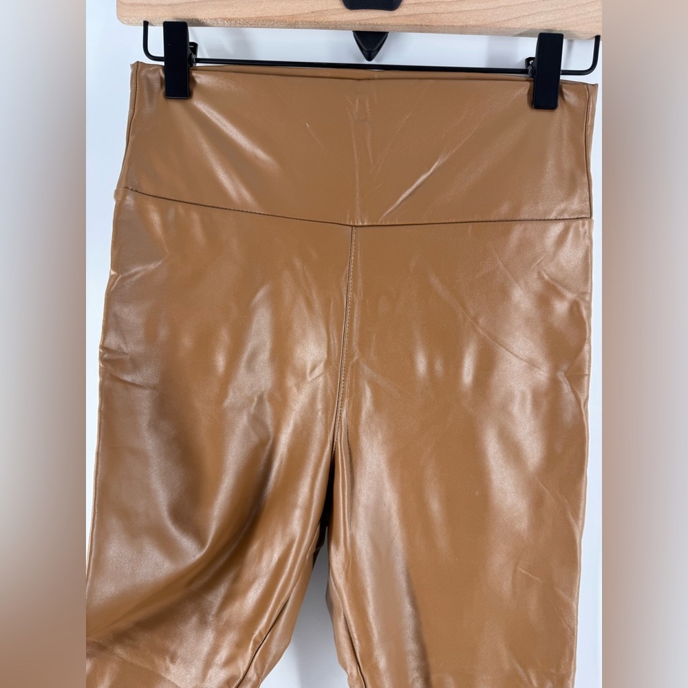 Women’s Brown Leather Leggings new - Picture 3 of 6